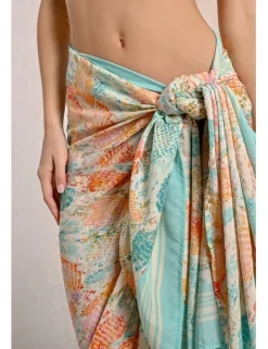 Pareo largo con estampado