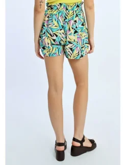 Short corto con estampado y lazada