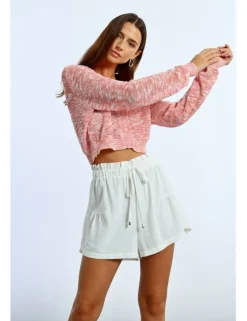 Short corto con lazada detalle pliegue