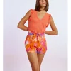 Short corto con lazada Estampado multicolor