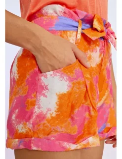 Short corto con lazada Estampado multicolor