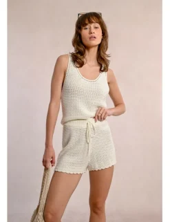 Short corto en tejido crochet