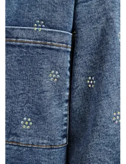 Sobrecamisa vaquera detalle flores