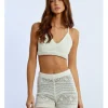 Top crop de crochet