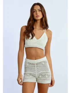 Top crop de crochet