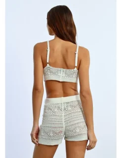 Top crop de crochet