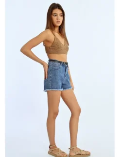 Top crop de crochet