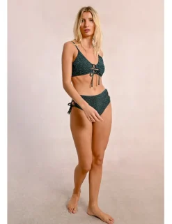 Top de bikini de tirantes escote tiras y lazada