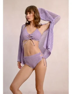 Top de bikini de tirantes escote tiras y lazada