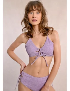Top de bikini de tirantes escote tiras y lazada