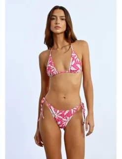 Top de bikini de triangulo estampado floral