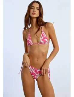 Top de bikini de triangulo estampado floral