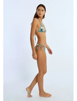 Top de bikini de triangulo estampado floral