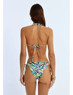 Top de bikini de triangulo estampado floral
