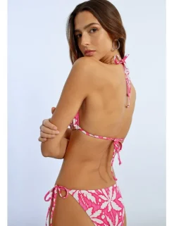 Top de bikini de triangulo estampado floral