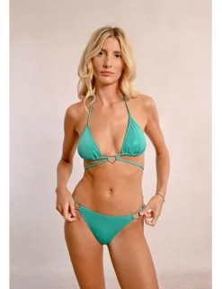 Top de bikini triángulo detalle corazón