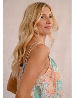 Top de doble tirante con estampado