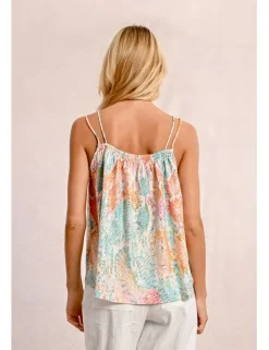 Top de doble tirante con estampado