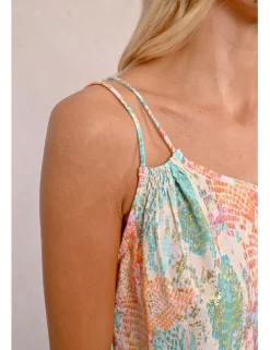 Top de doble tirante con estampado