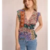 Top de manga corta con estampado