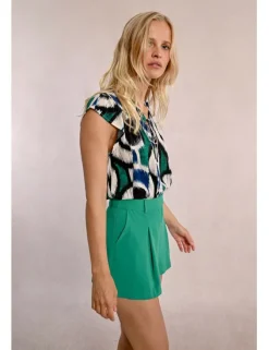 Top de manga corta con estampado