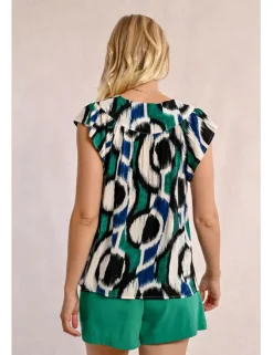 Top de manga corta con estampado