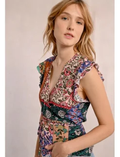 Top de manga corta con estampado