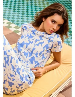 Top de manga corta estampado floral