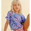 Top de manga corta estampado multicolor