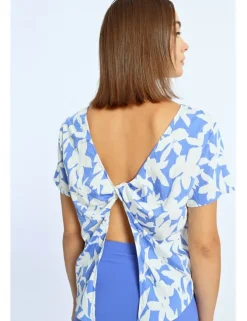Top de manga corta estampado floral