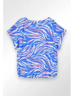 Top de manga corta estampado multicolor