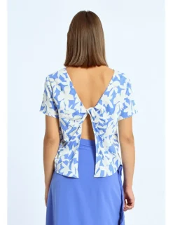 Top de manga corta estampado floral