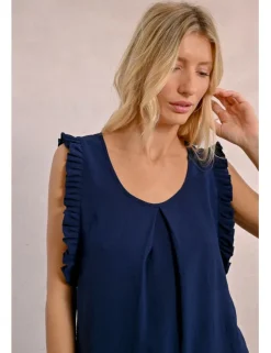 Top de manga mariposa con estampado