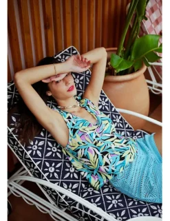 Top de tirantes con estampado floral