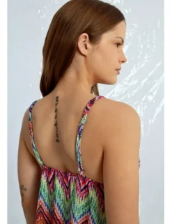 Top de tirantes estampado multicolor