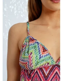 Top de tirantes estampado multicolor