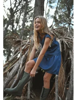 Top efecto vaquero de tirantes con lazada