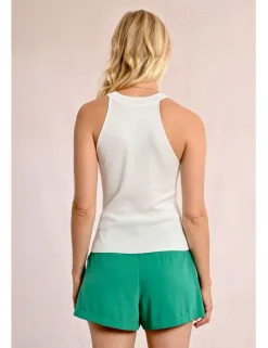Top escote halter con cuello cerrado