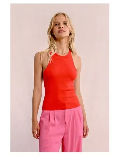 Top escote halter con cuello cerrado
