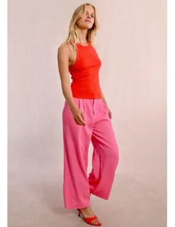 Top escote halter con cuello cerrado