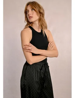Top escote halter con cuello cerrado