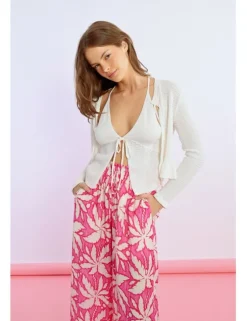 Top escote halter con lazada