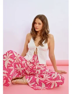 Top escote halter con lazada