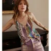 Top lencero de tirantes con estampado
