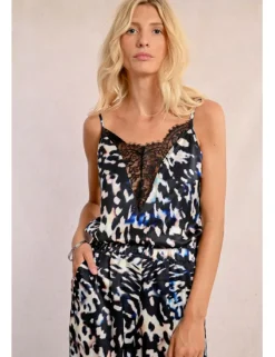 Top lencero de tirantes con estampado