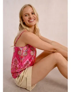 Top lencero de tirantes con estampado