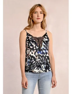 Top lencero de tirantes con estampado