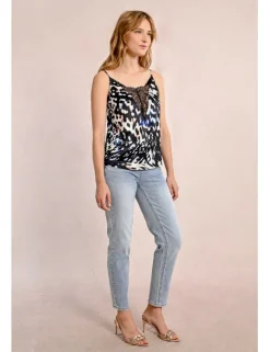 Top lencero de tirantes con estampado