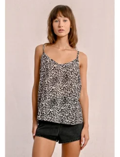 Top lencero de tirantes con estampado
