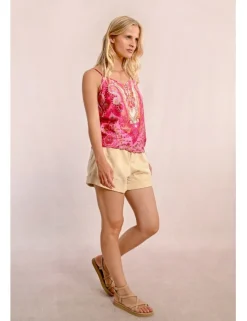 Top lencero de tirantes con estampado